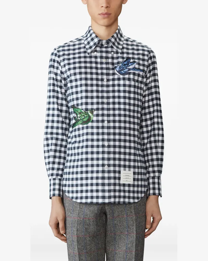 Thom Browne Hemd mit Vichy-Karo - Blau Blau