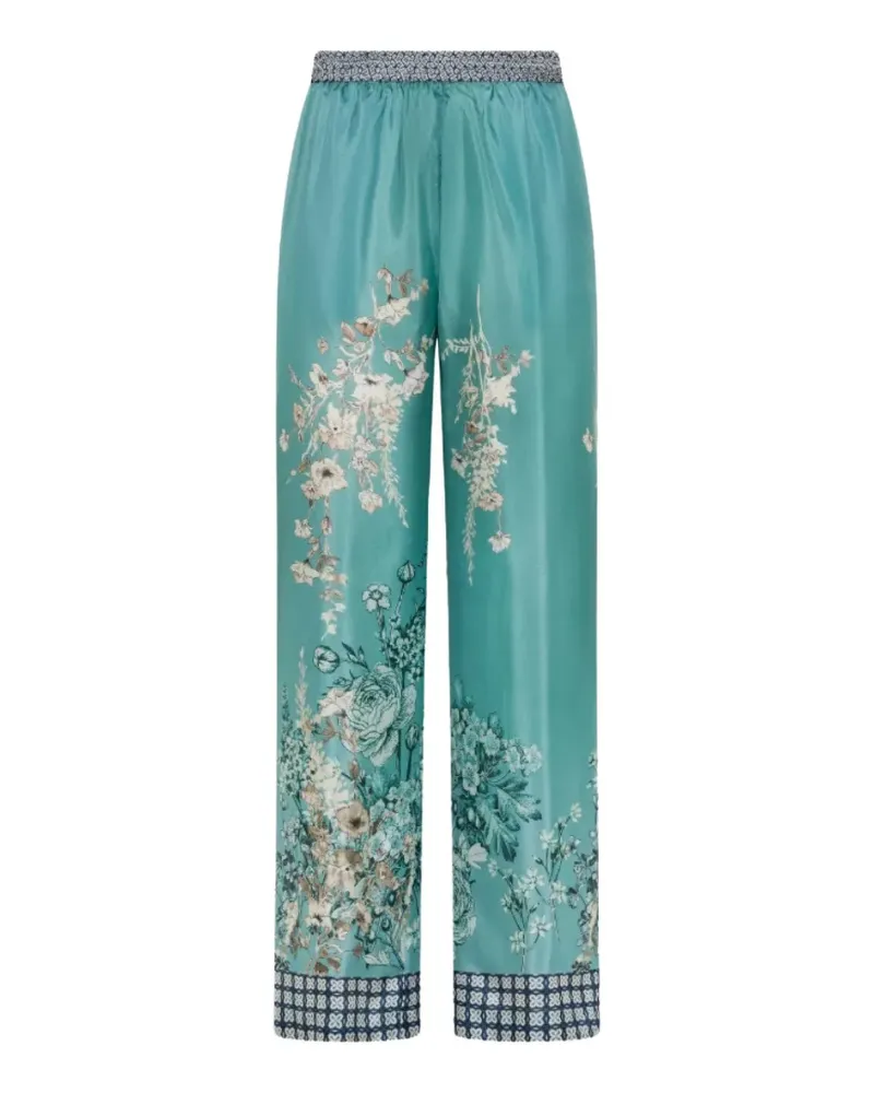 Seventy floral print trousers - Blau Blau