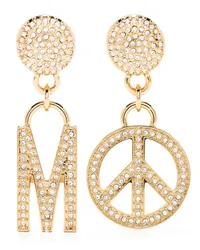 Moschino Ohrringe mit Kristallen Gold