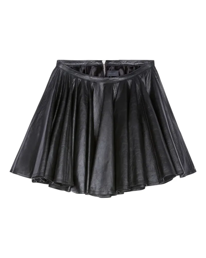 Haikure pleated leather skirt - Schwarz Schwarz