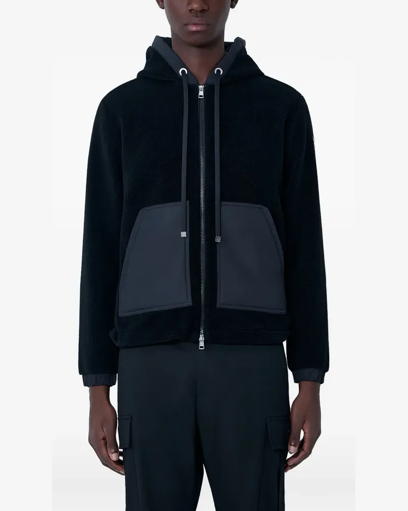 Moncler zip-up logo-detail hoodie - Schwarz Schwarz