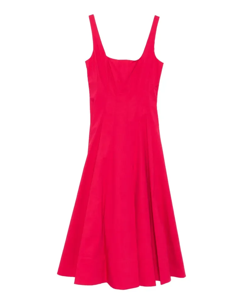 STAUD Wells square-neck midi dress - Rot Rot