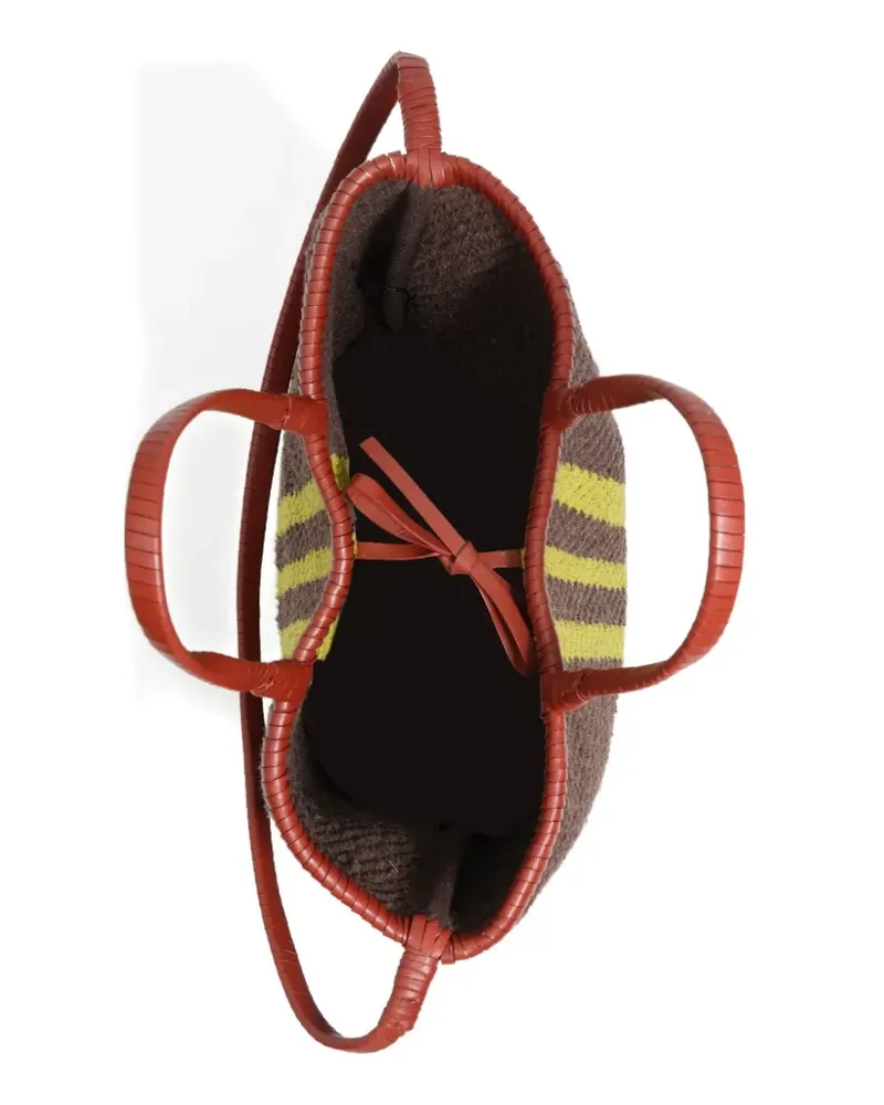 BIMBA Y LOLA Shopper mit Streifen - Braun Braun