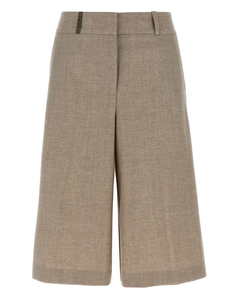 Peserico Shorts mit Karomuster - Nude Nude