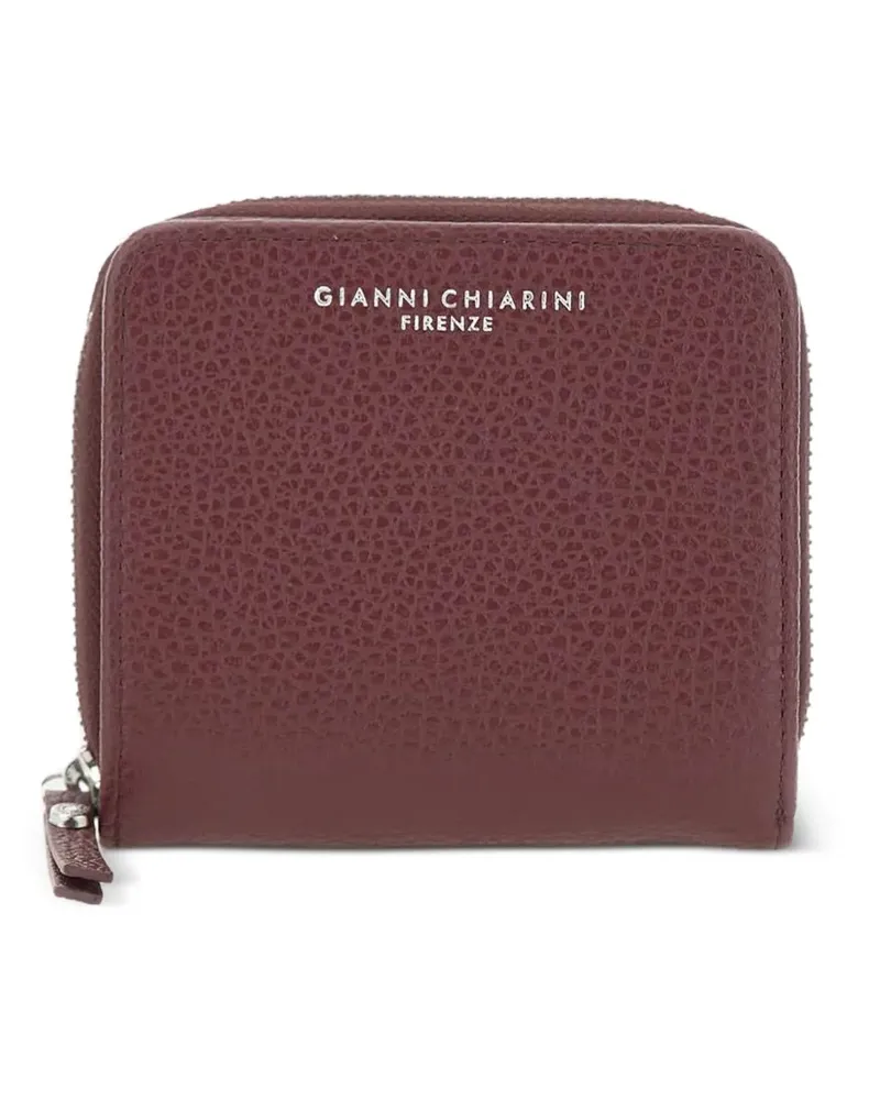 Gianni Chiarini Dollaro Portemonnaie aus gehämmertem Leder - Rot Rot