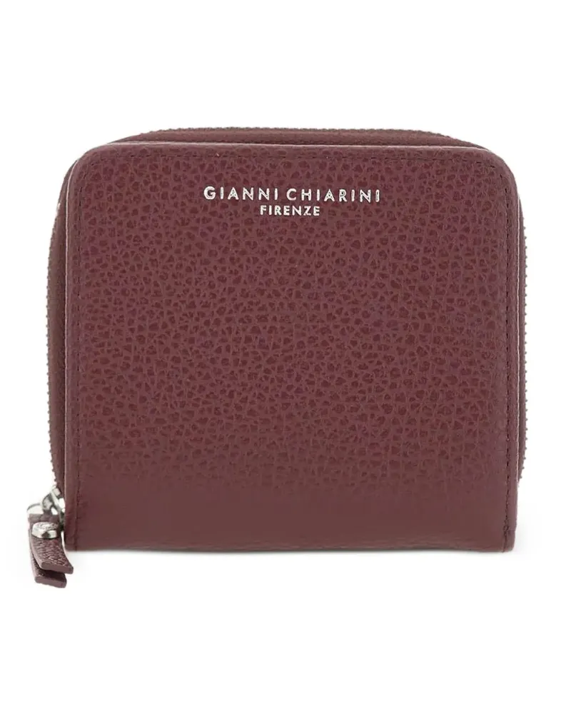 Gianni Chiarini Dollaro Portemonnaie aus gehämmertem Leder - Rot Rot