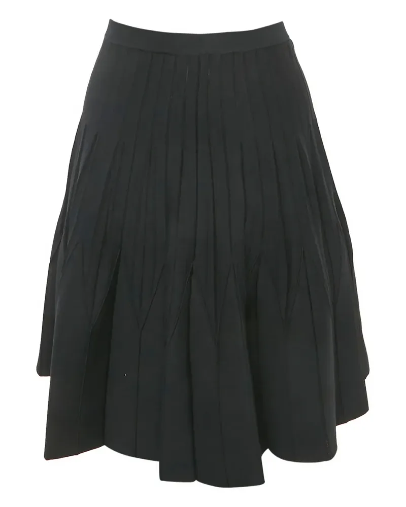 Sandro Gestrickter Faltenrock - Schwarz Schwarz