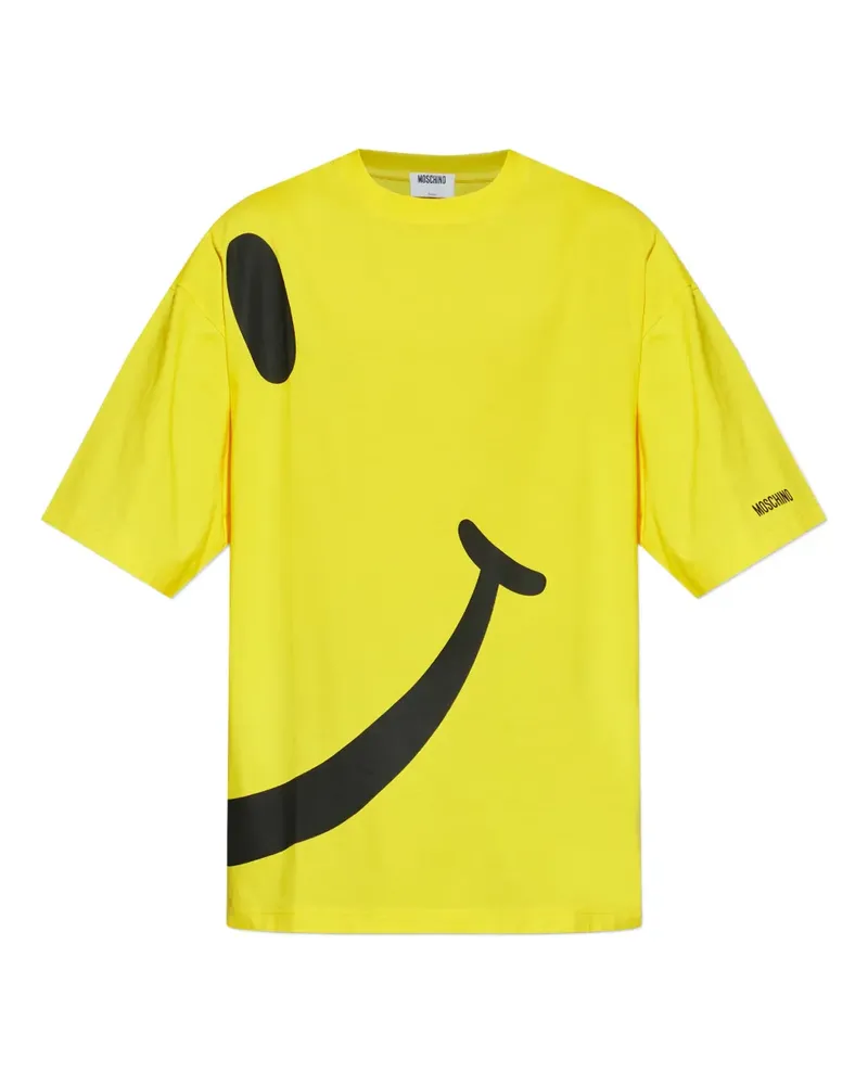 Moschino x SMILEY logo-print T-shirt - Gelb Gelb