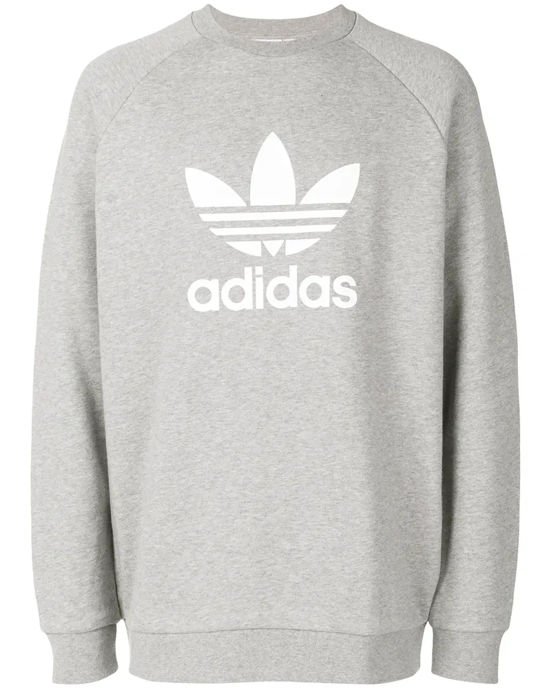adidas Sweatshirt mit Logo-Print - Grau Grau