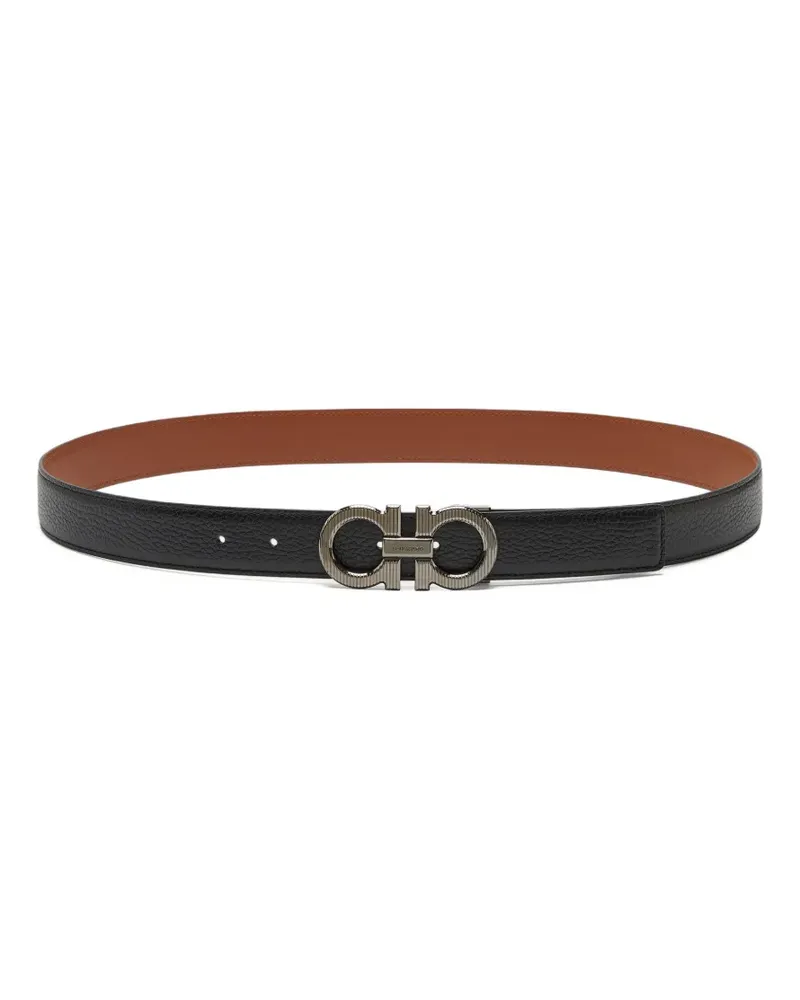 Ferragamo Wendbarer Ledergürtel - Schwarz Schwarz