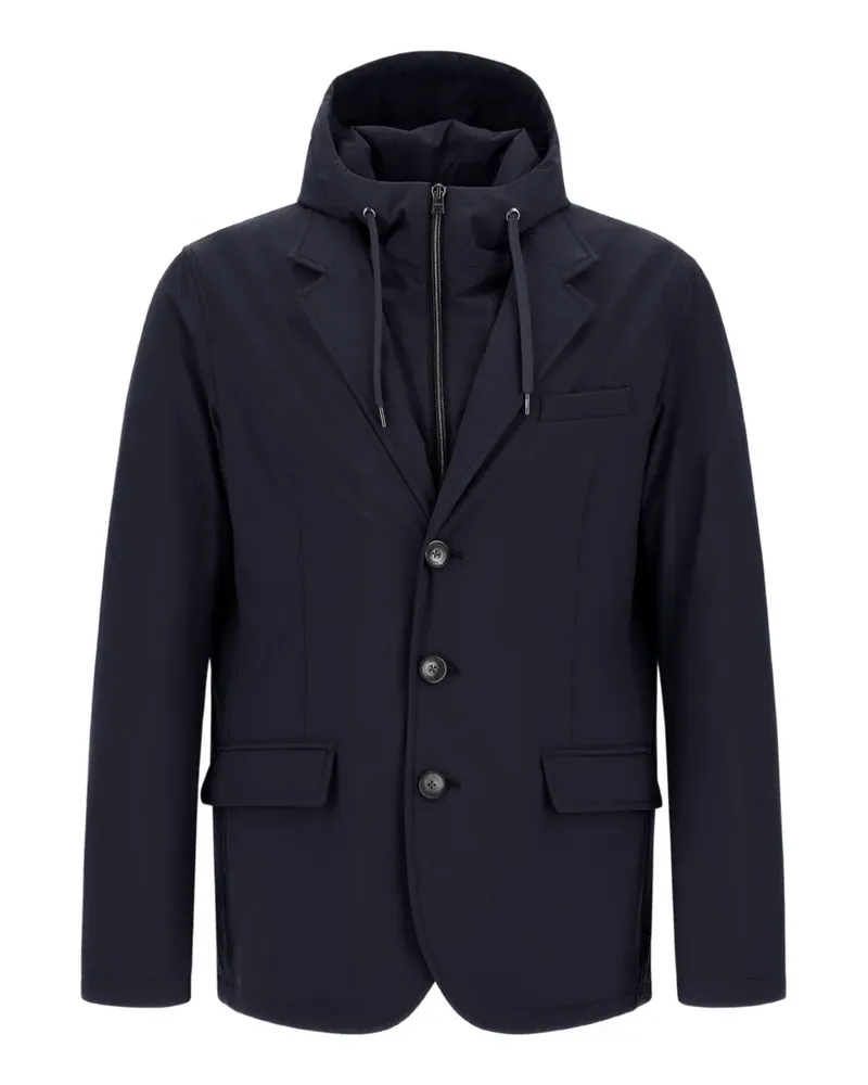 Herno hooded-bib jacket - Blau Blau