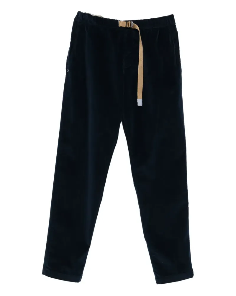 PLAN C Hose aus Samt mit Gürtel - Blau Blau