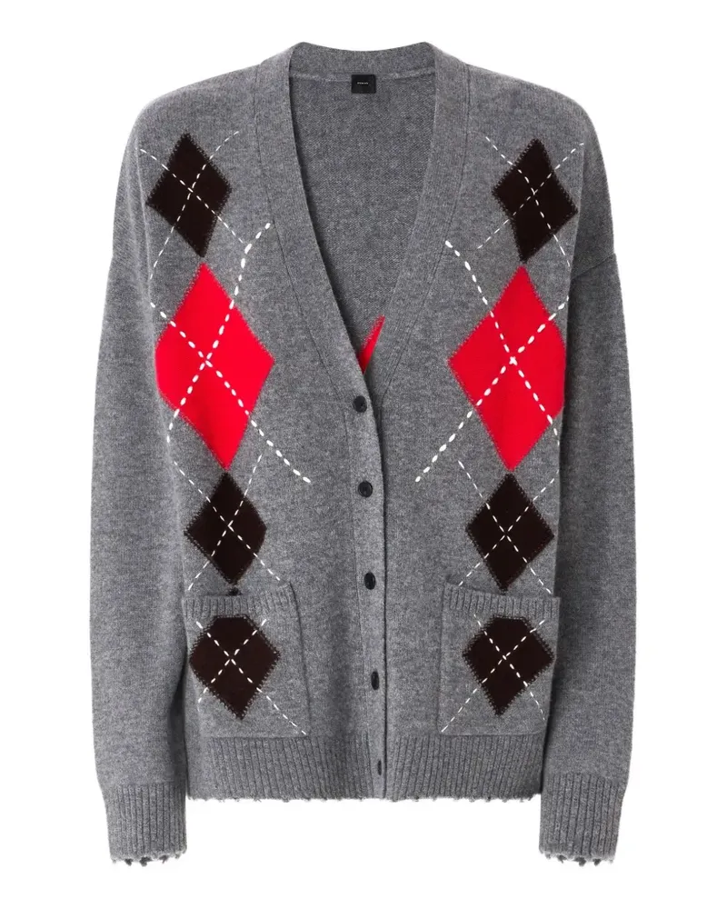 Pinko Cardigan im Distressed-Look - Grau Grau