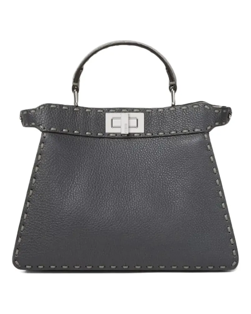 Fendi small Peekaboo ISeeU selleria stitching tote bag - Blau Blau