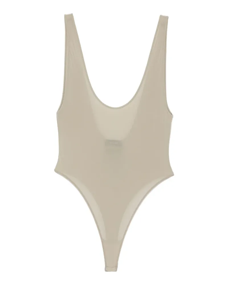 WARDROBE.NYC V-neck bodysuit - Nude Nude