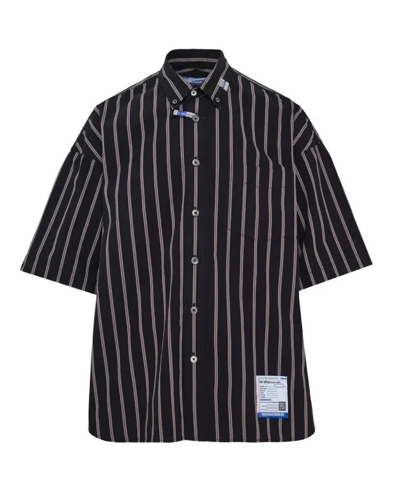 MIHARAYASUHIRO Gestreiftes Hemd - Schwarz Schwarz