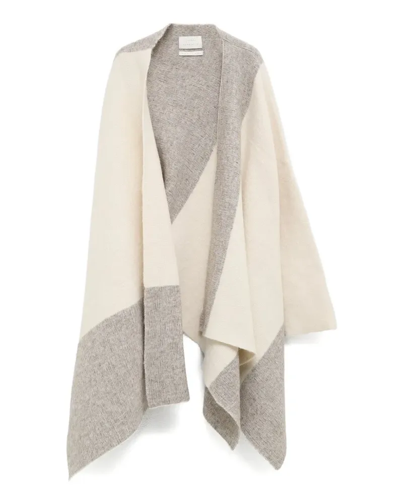 Lauren Manoogian colour-block knitted cape - Nude Nude