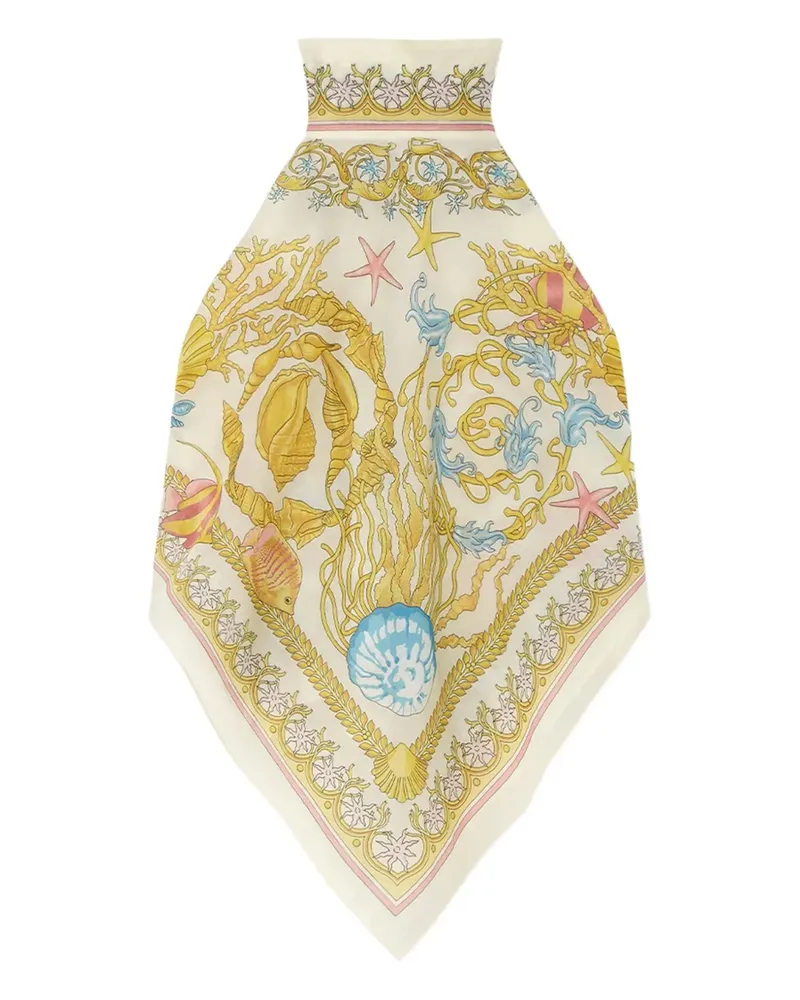 Versace Underwater Barocco Top - Gold Gold