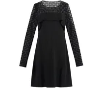 Drapiertes Jerseykleid - Schwarz