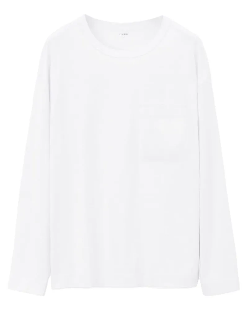 Christophe Lemaire Langarmshirt aus Baumwolle - Weiß Weiß
