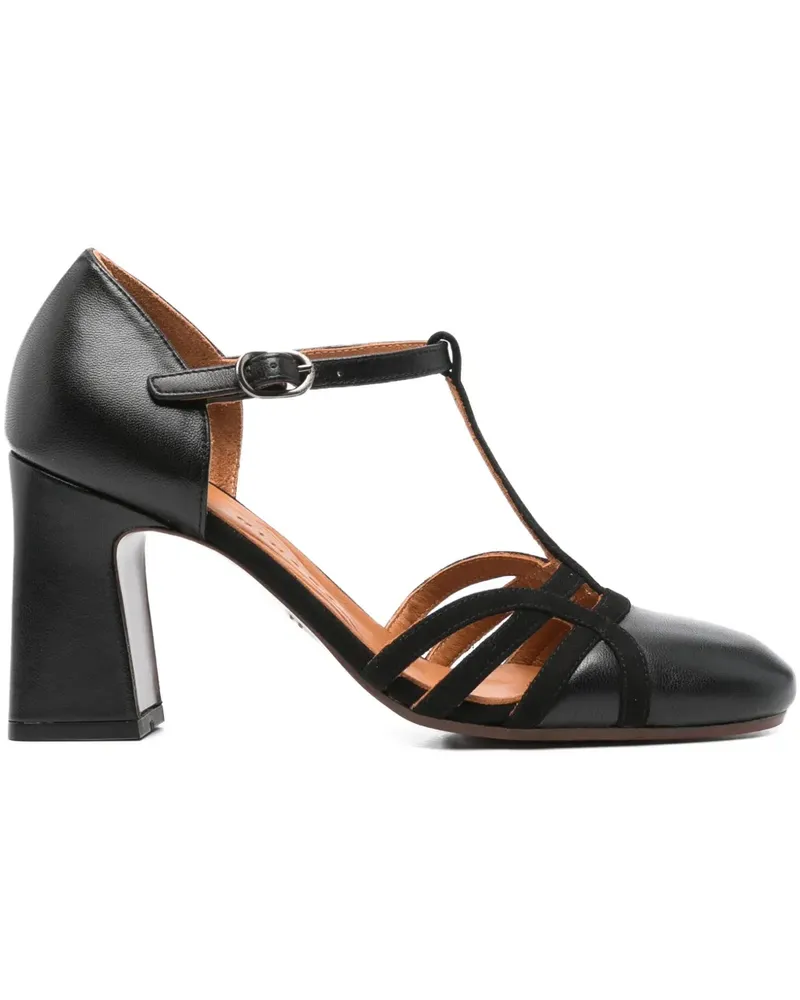 Chie Mihara Pumps mit Blockabsatz 85mm - Schwarz Schwarz