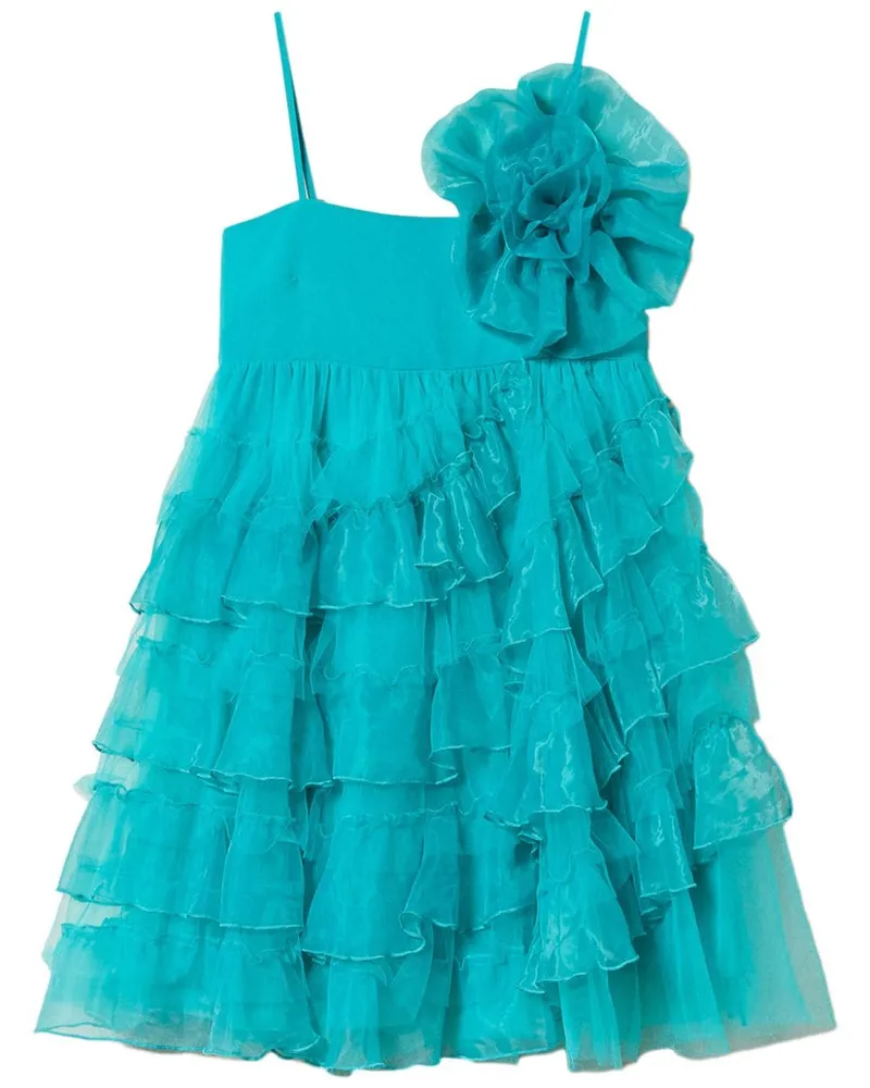 Twin-Set Organza-Minikleid aus Tüll - Grün Grün