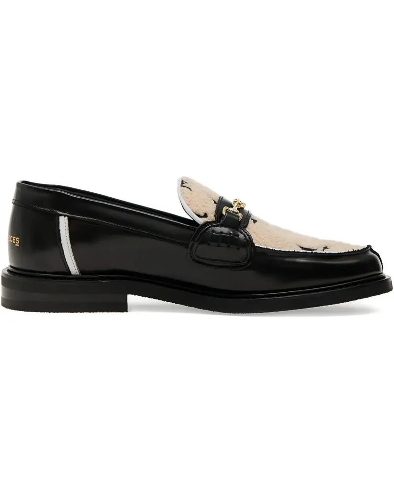 Filling Pieces Generations Loafer mit Lederbesatz - Schwarz Schwarz