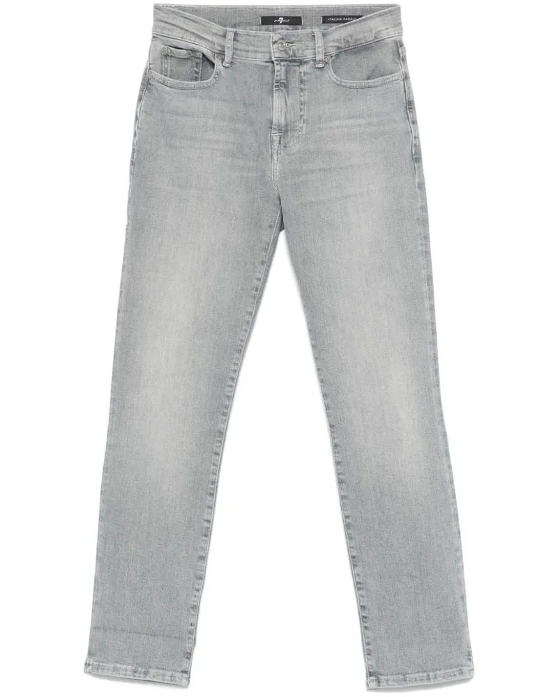 7 for all mankind Halbhohe Skinny-Jeans - Grau Grau