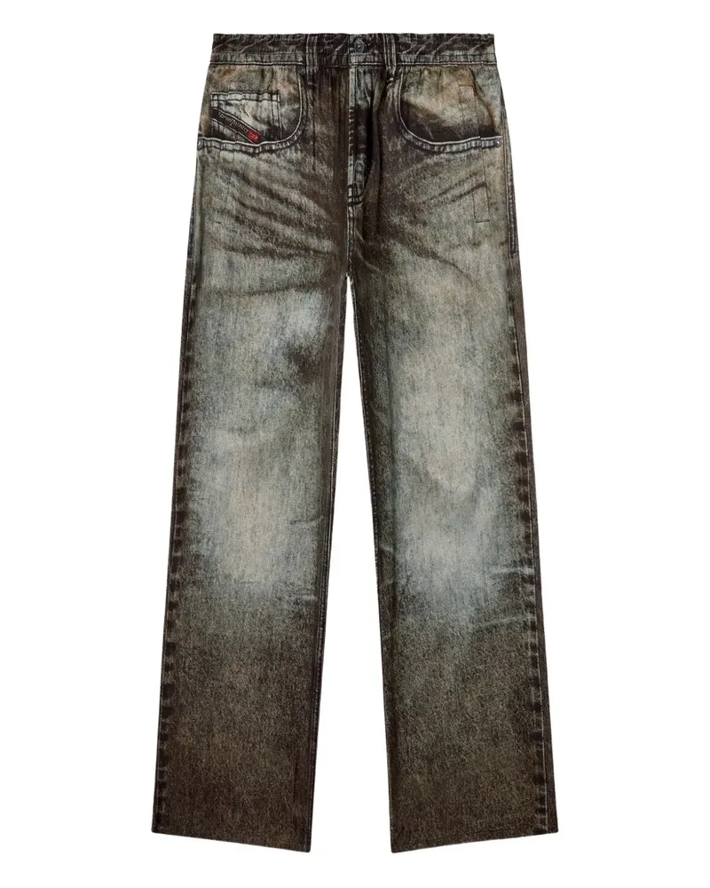 Diesel P-THECK Hose mit Acid-Wash-Effekt - Schwarz Schwarz