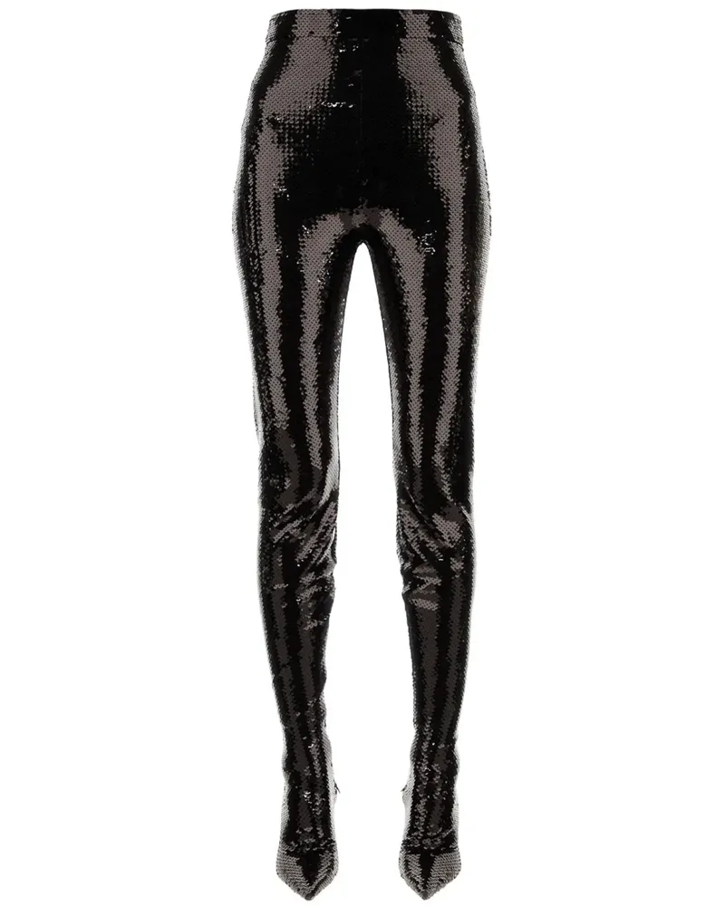 Balenciaga Leggings mit Pailletten - Schwarz Schwarz