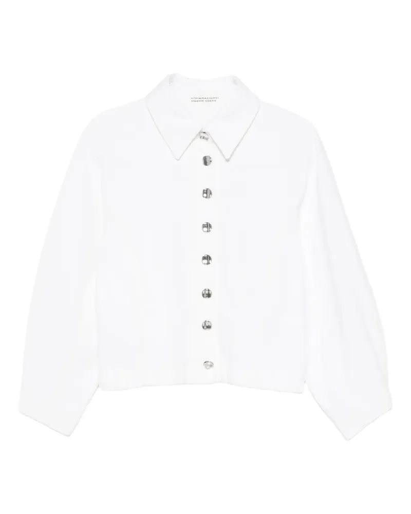 Liviana Conti button-up denim jacket - Weiß Weiß