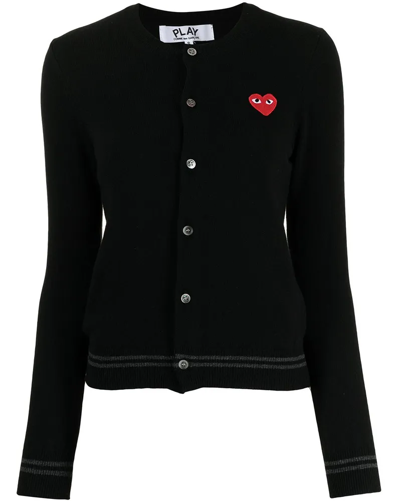 Comme des Garçons Cardigan mit Logo-Stickerei Schwarz