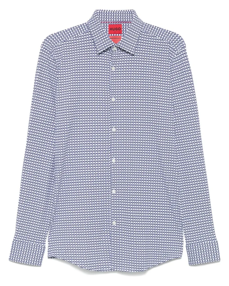 HUGO BOSS Hemd mit Print - Blau Blau