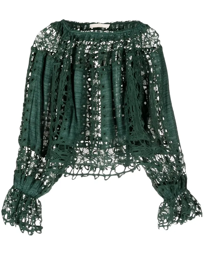 Ulla Johnson Kavita Bluse aus Spitze - Grün Grün