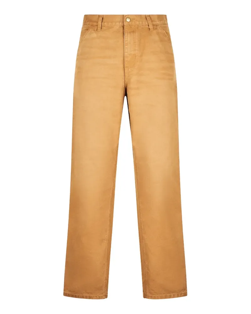 Carhartt WIP Single Knee logo-patch jeans - Nude Nude