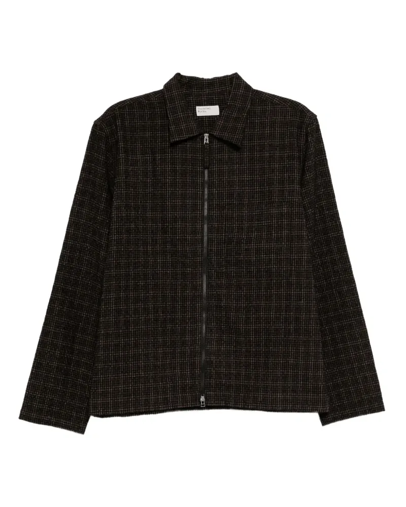 Universal Works Karierte Cedar Jacke - Braun Braun