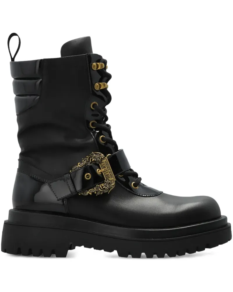 Versace Jeans Stiefeletten mit Schnalle - Schwarz Schwarz