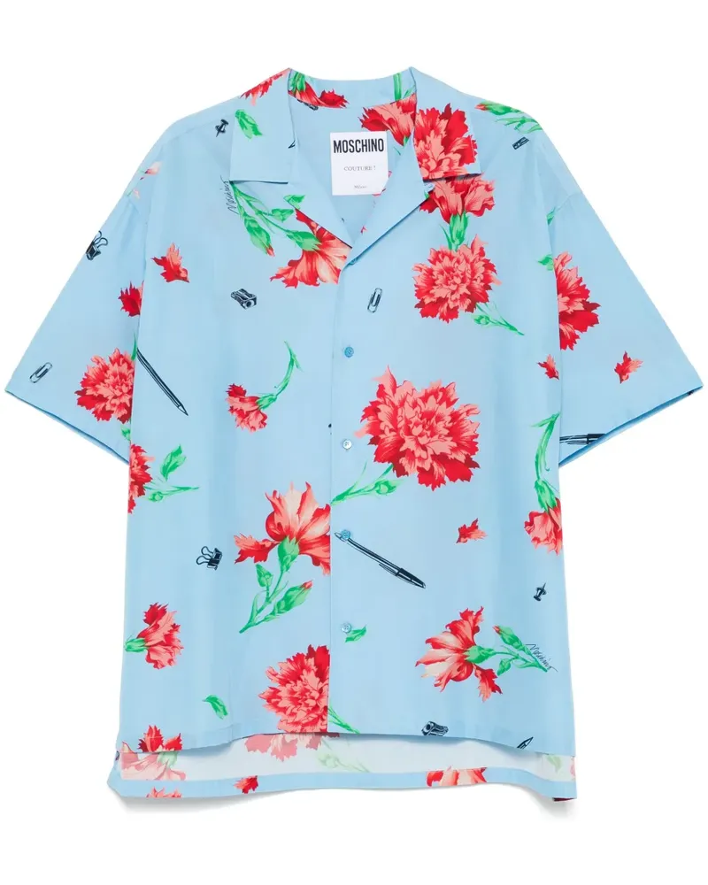 Moschino Hemd mit Blumen-Print - Blau Blau