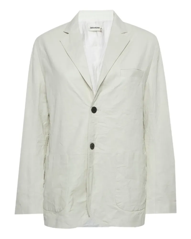 Zadig & Voltaire leather single-breasted blazer - Nude Nude