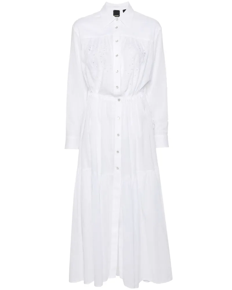Pinko Langes Dolce Vita Hemdkleid - Weiß Weiß