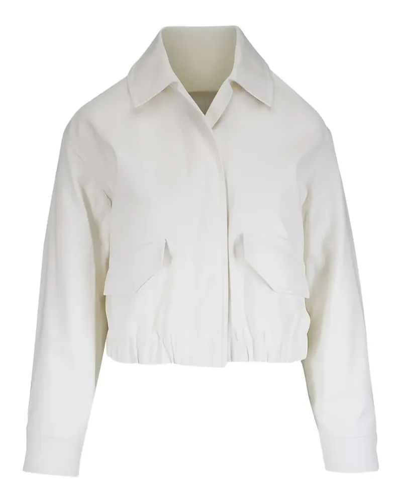Vince elasticated-hem cropped jacket - Nude Nude