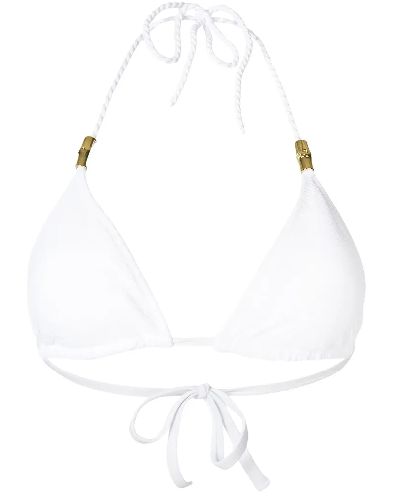 Heidi Klein halterneck triangle bikini top - Weiß Weiß