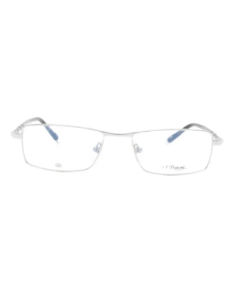 S.T. Dupont rectangle-frame glasses - Silber Silber