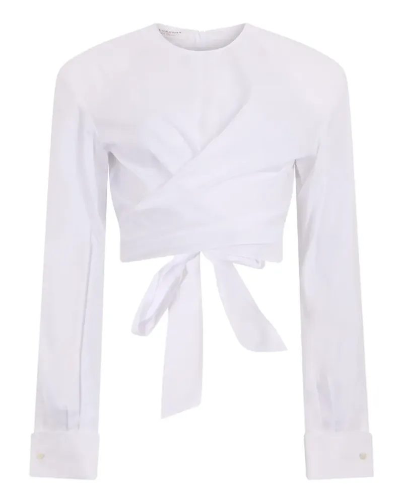 Philosophy Di Lorenzo Serafini cropped wrap-style top - Weiß Weiß