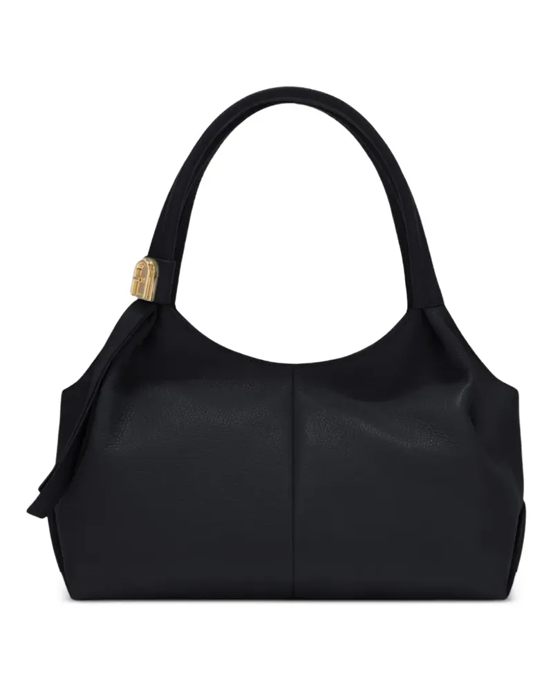 Furla medium Planeta logo-plaque shoulder bag - Schwarz Schwarz