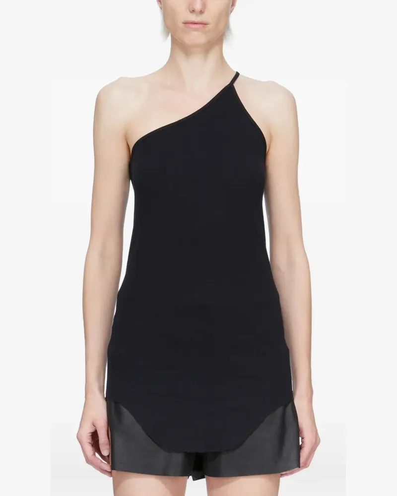 Rick Owens One-Shoulder-Top - Schwarz Schwarz