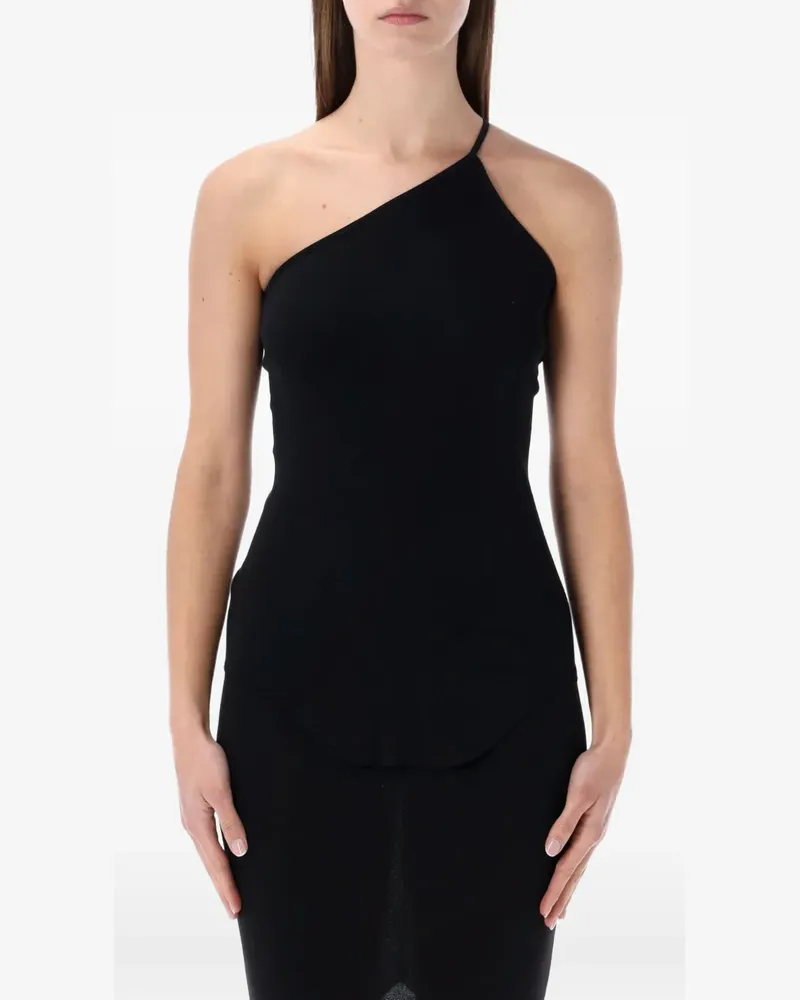 Rick Owens one shoulder top - Schwarz Schwarz