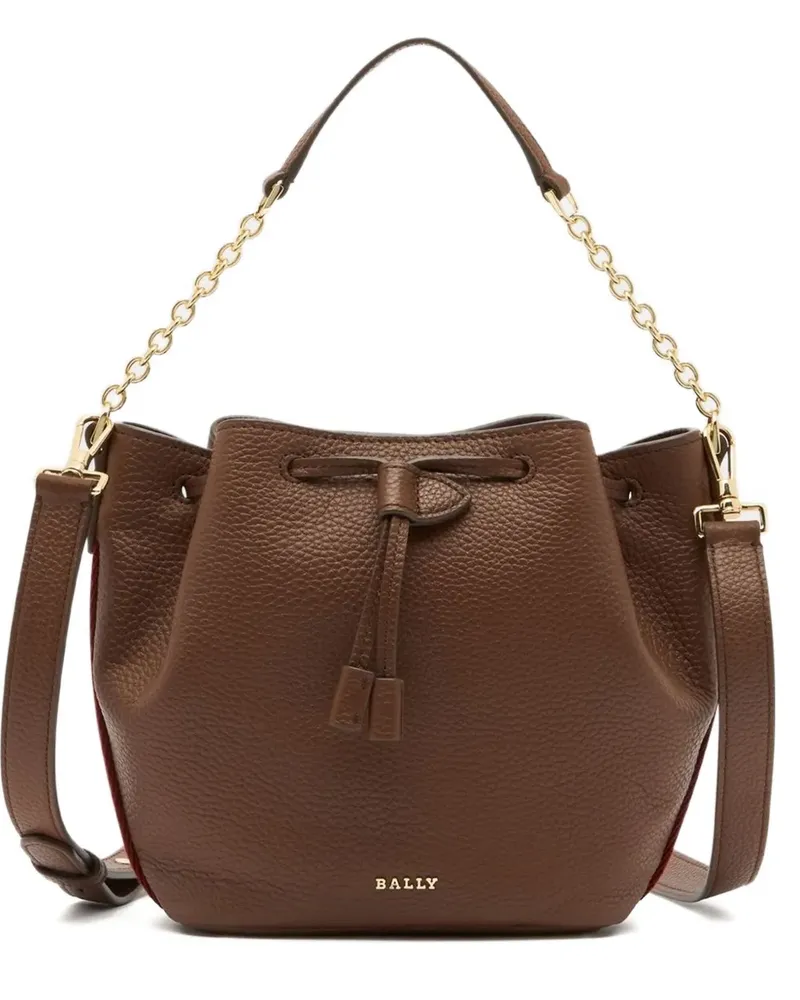 Bally Beuteltasche aus gekörntem Leder - Braun Braun