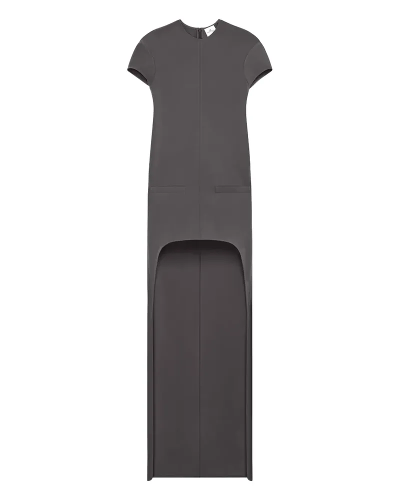 Courrèges Maxikleid mit runden Kanten - Grau Grau