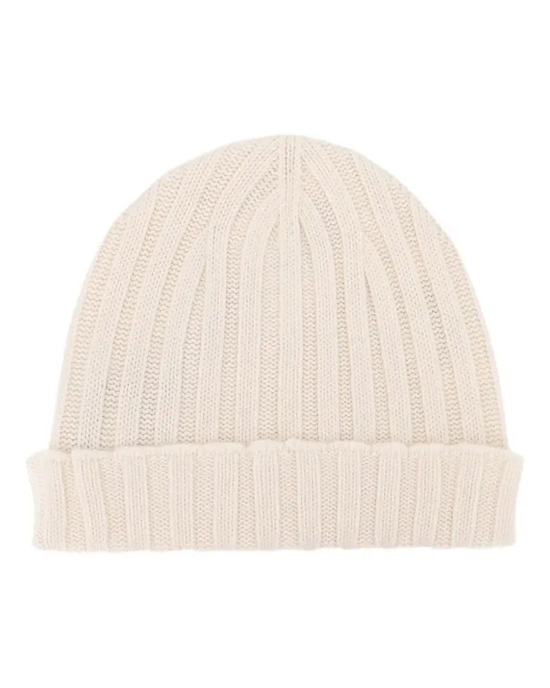 Filippo de Laurentiis cashmere ribbed beanie - Nude Nude